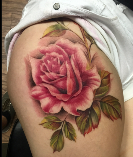 Vintage Rose Tattoo Design Thumbnail